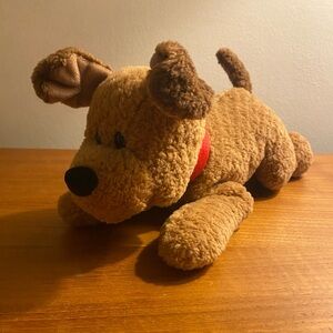 Gund Pupkins 5351 Brown Dog Plush Red Collar 10”